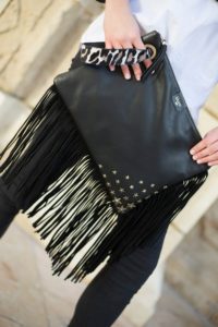 Bolso de piel negro