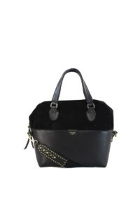 Bolso bandolera en piel negra