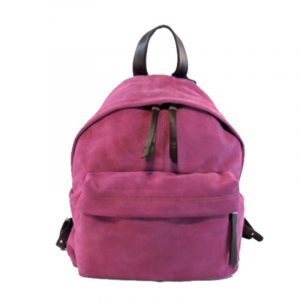 Mochila de piel en rosa y marrón