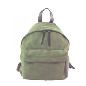 Mochila de mujer en piel verde militar