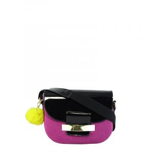 Bolso fucsia y negro