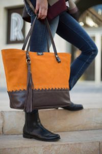 Bolso grande de piel de marca blover