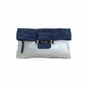 cartera de mano azul iris