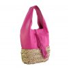 bolso de verano en piel rosa fucsia made in spain