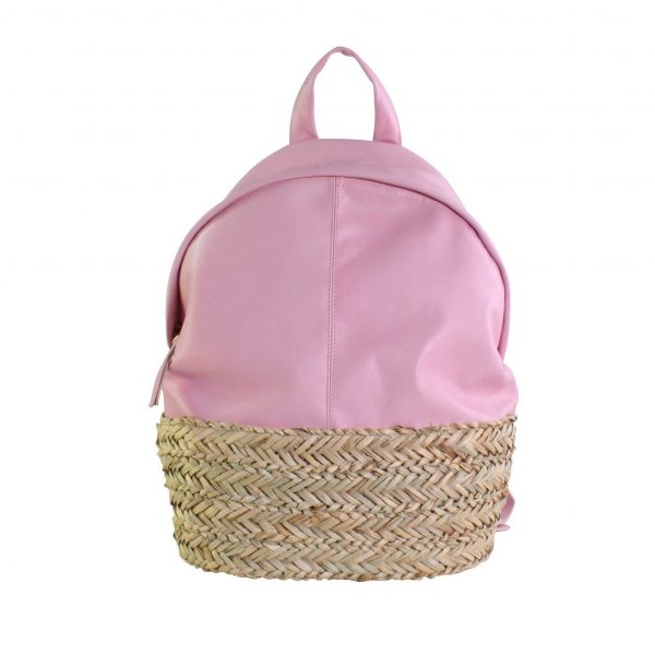 Bolso grande mochila de mujer rosa palo blover